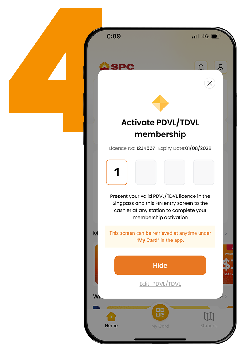 PDVL/TDVL Registration Screen